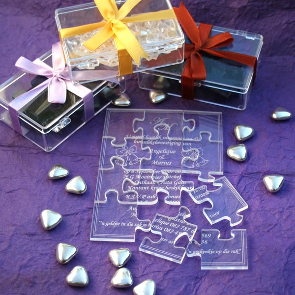 Puzzle wedding card
