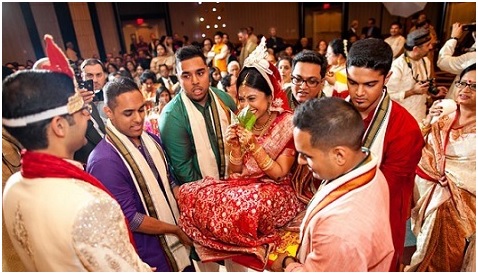 बंगाली शादी में चड़ना टोला की रसम
