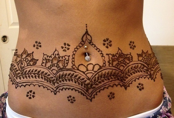 Statement Piece Bridal Belly Mehendi
