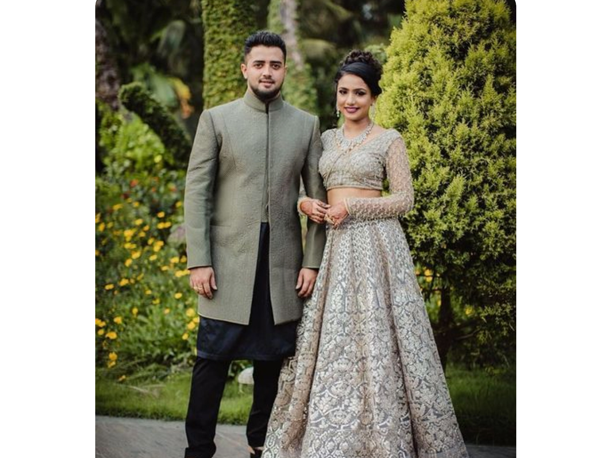 couple wedding dress