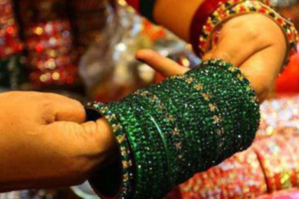 Green Bangles In Sawan