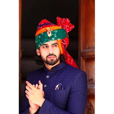 Bandhej Pagdi for Groom