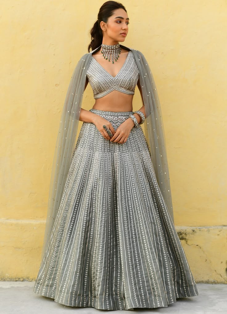 Cape Style Lehenga for Wedding