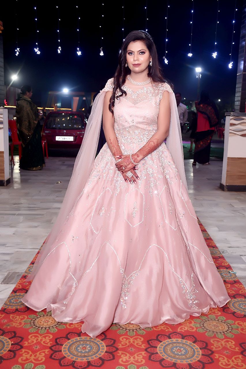 Cape Style Engagement Gown