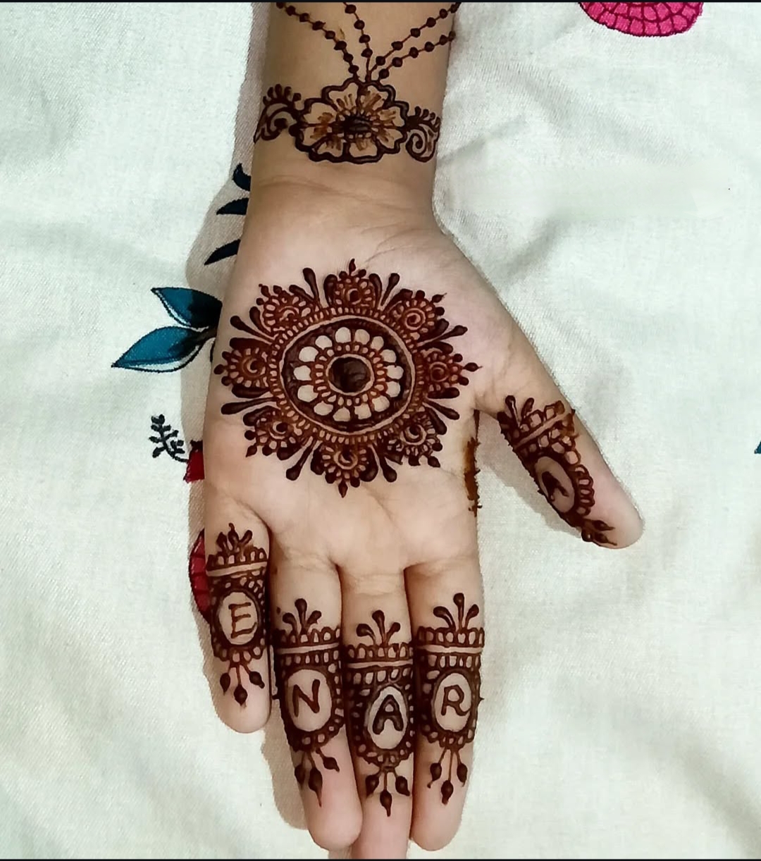 Name Initial Mehndi Design