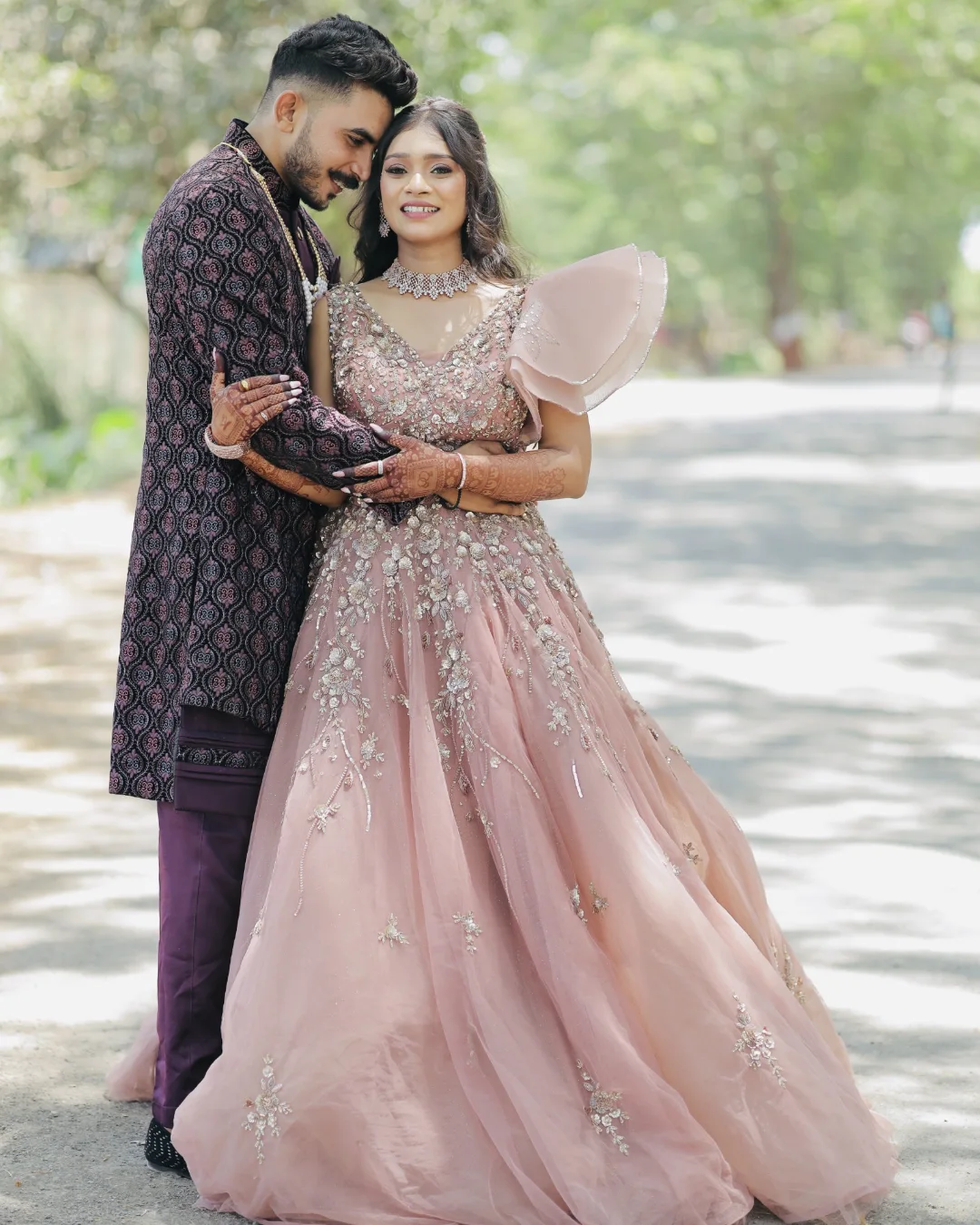 Plunging Neckline Gown