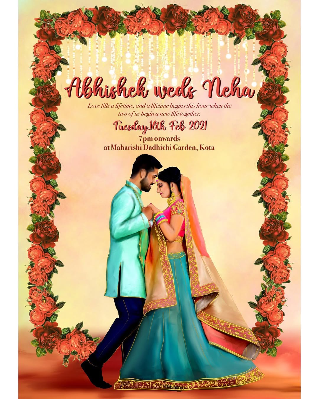 Wedding Card Format for Whatsapp