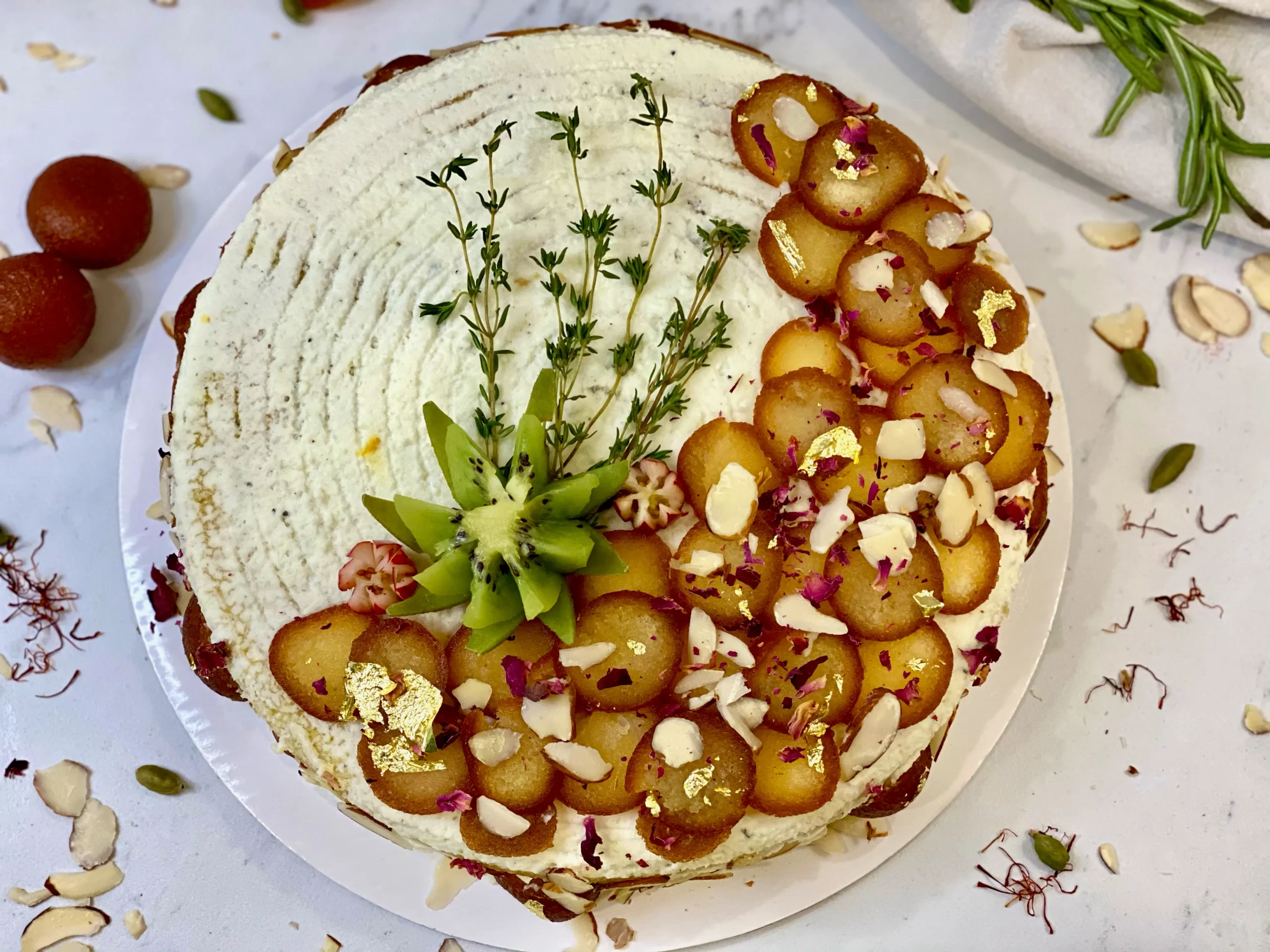 Indian Sweets Fusion Cake