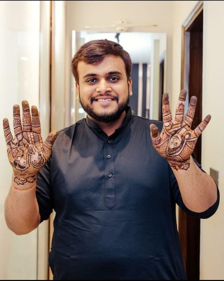 Groom Mehndi Design Full Hand
