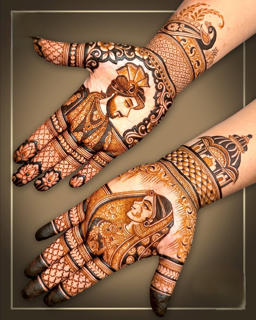 Raja Rani Groom Mehendi Design