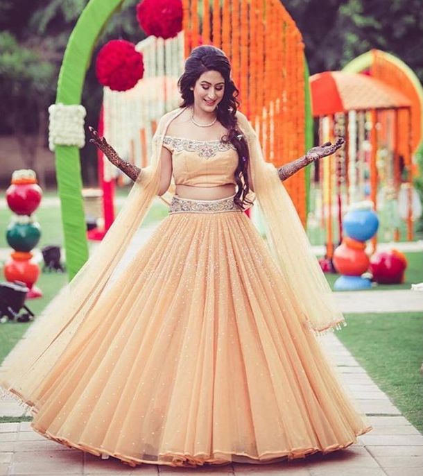 Princess Lehenga in ivory