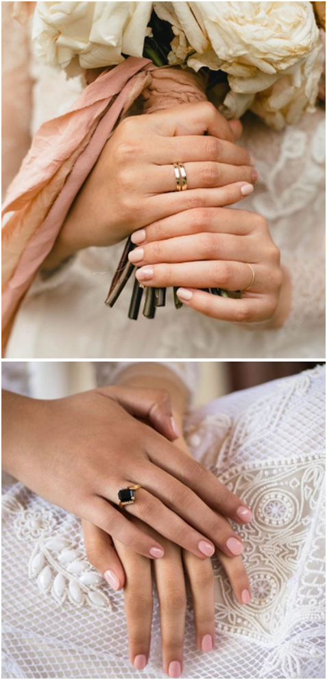 beautiful bridal Wedding nails