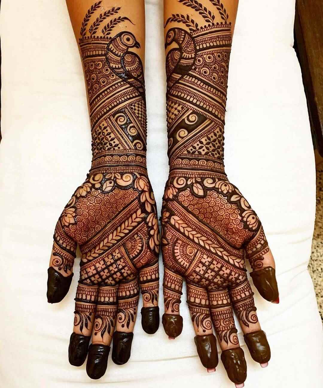 Bridal mehndi design full hand front and back by aaru mehndi | Videos-atpcosmetics.com.vn