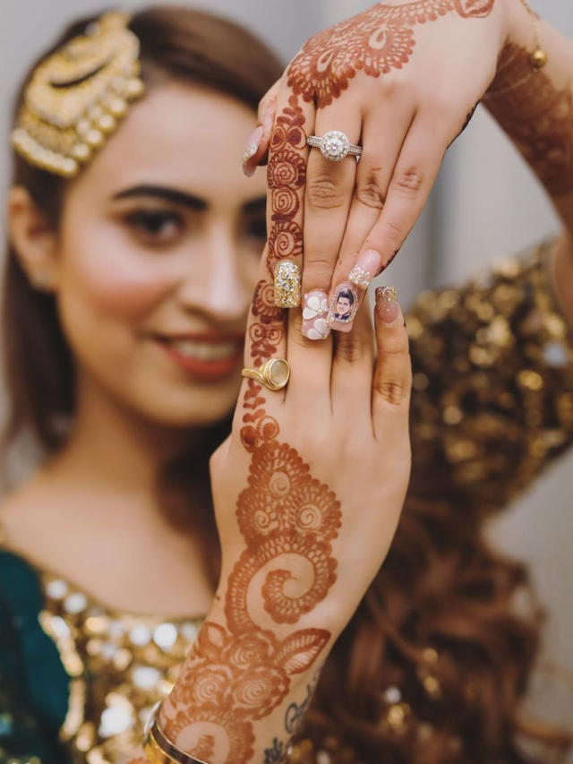 Most Beautiful Bridal Wedding Nails Design Ideas