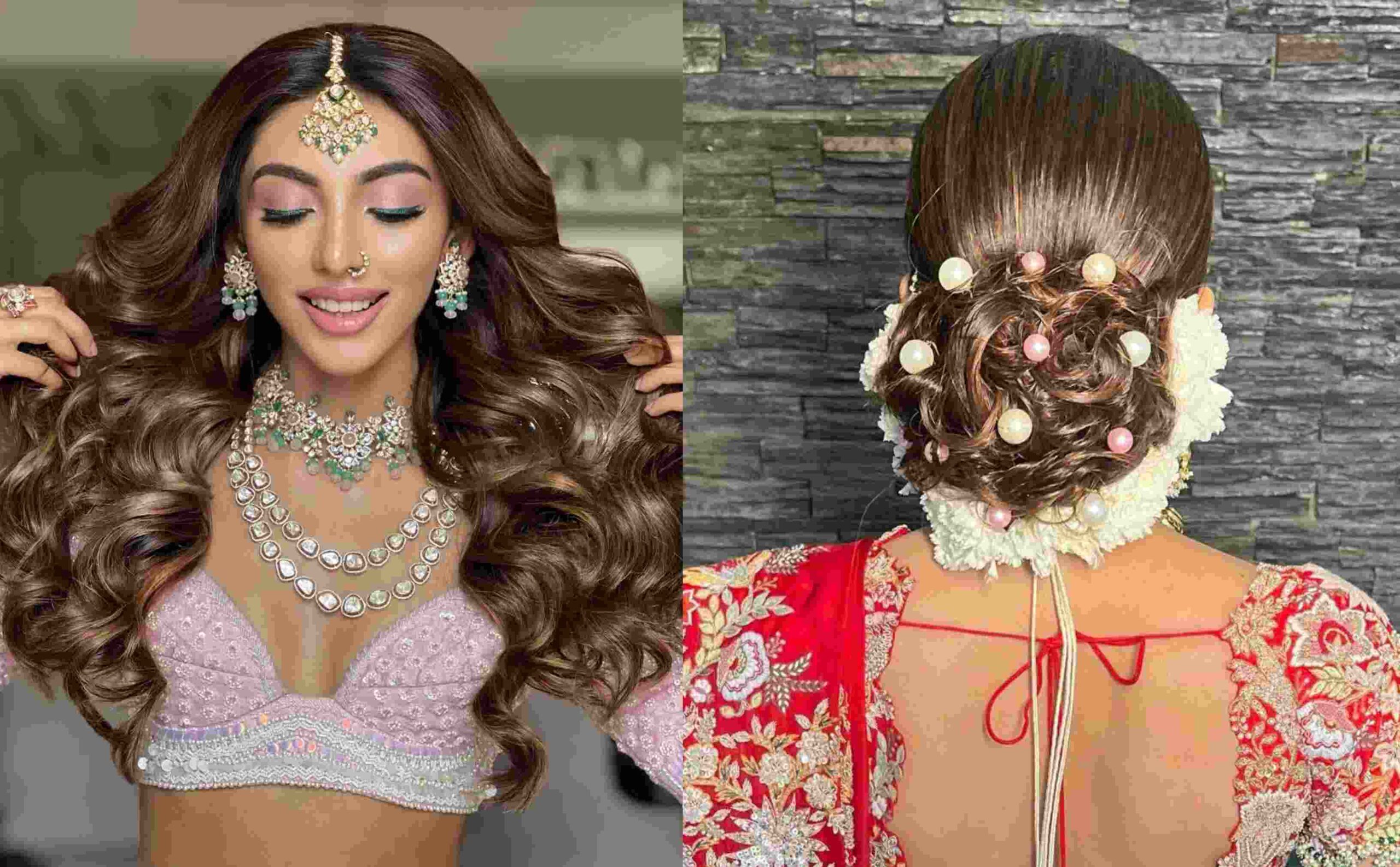 Minimal Jada with flowers bridal hairstyle