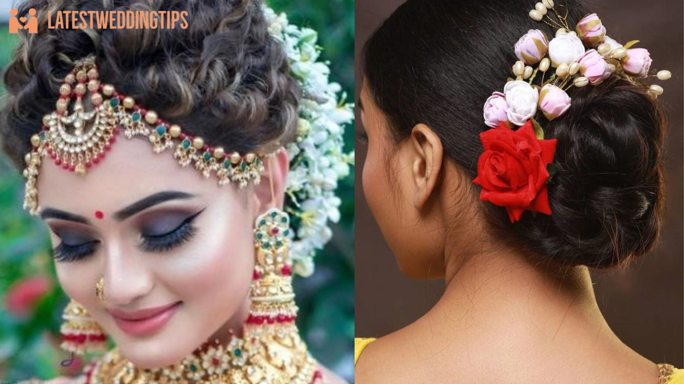 Indian Wedding Bun Hairstyle With Flowers and Gajra!