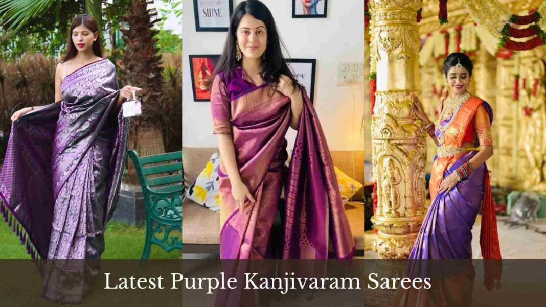 Latest Purple Kanjivaram Sarees Price 2024
