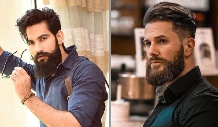 Elegant bushy beard look for guys