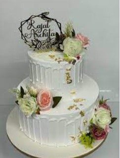 Beautiful Two-Tier Anniversary Cake