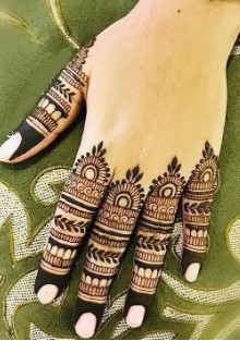 Adorable Finger Mehendi Designs