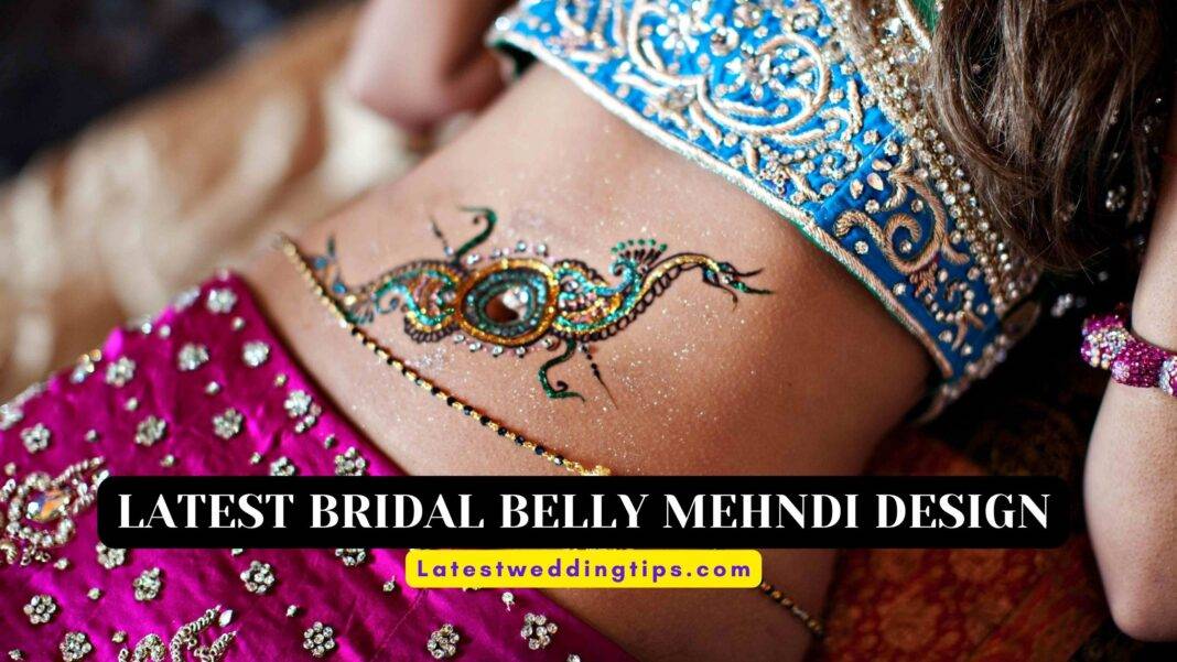 Latest Bridal Belly Mehndi Design For Wedding