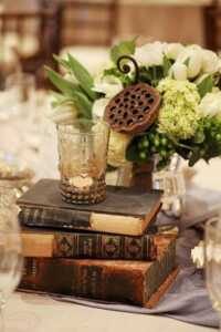 Old Books As Centerpieces