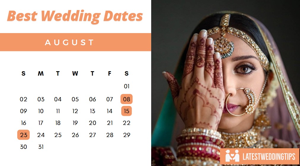 Best Marriage Dates In August 2025
