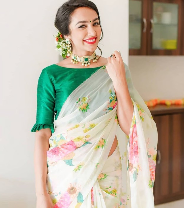 Boat Neck Blouse Design