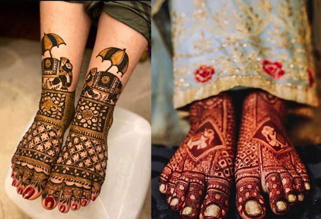 Elephant Elegance On Feet Mehendi Design