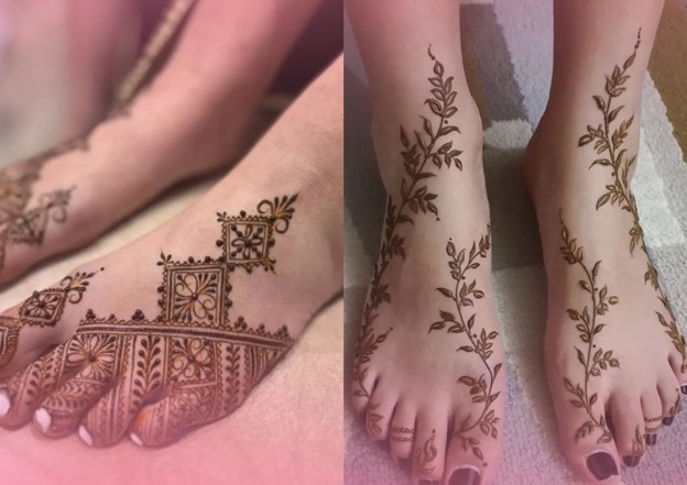 Jewelry-Inspired Foot Mehndi