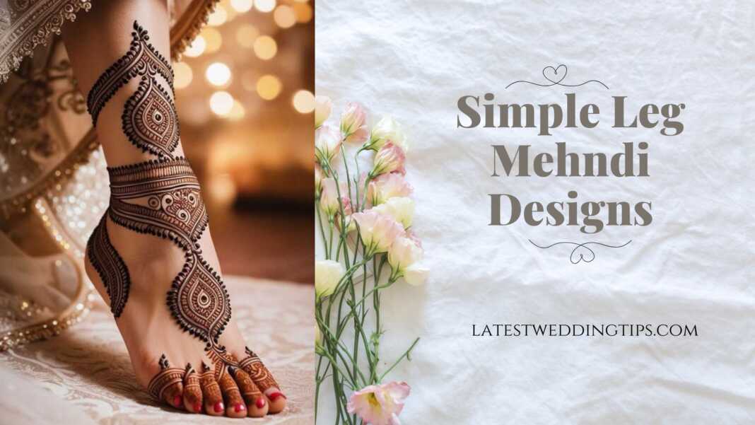 Simple Leg Mehndi Designs