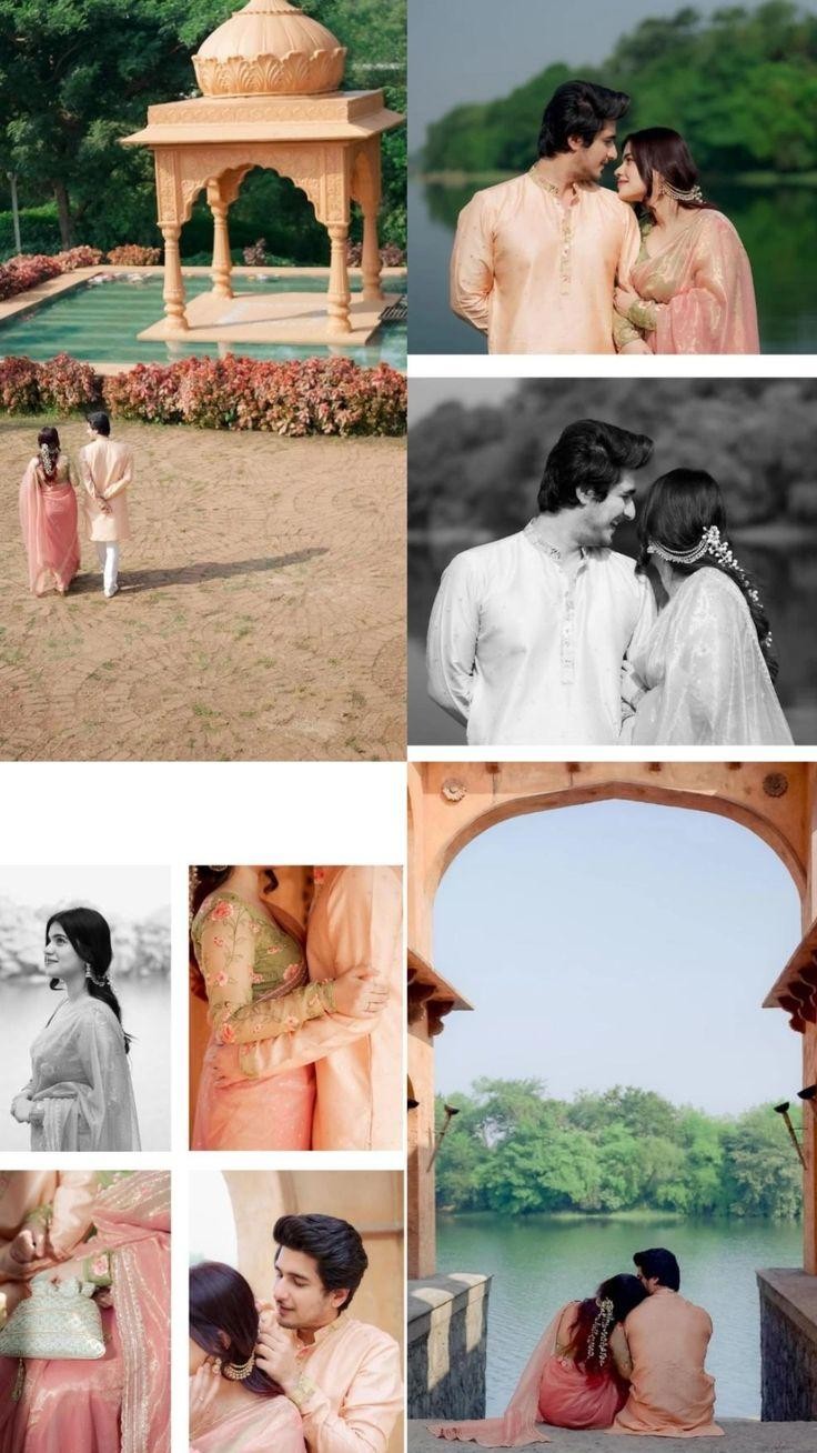 Romantic Pre Wedding Shoot in Saree for Couples